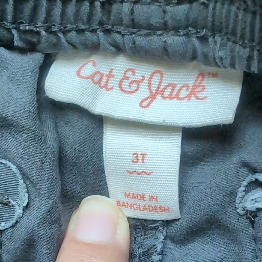 Cat & Jack Black Casual Shorts Elastic Waist - Picture 2 of 3
